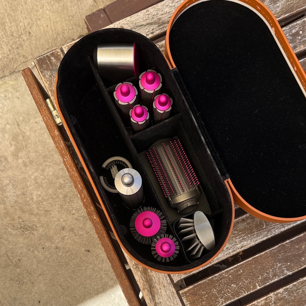 Dyson Hot Pink and Silver Hair Styler Attachment Set
